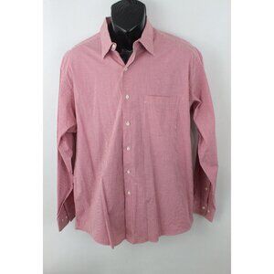 Brooks Brother Men Shirt Plaid  Long Sleeve Stretch Button Cotton Red Sz 2XL